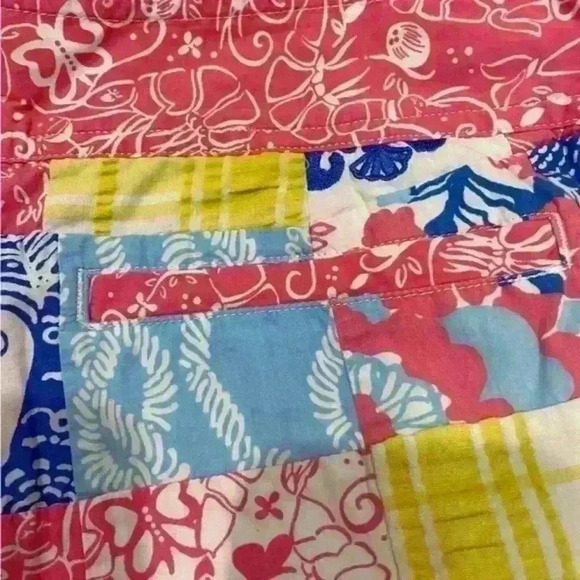 Lilly Pulitzer Floral Embroidered Patchwork‎ Women’s Shorts Size 4 - Picture 2 of 10